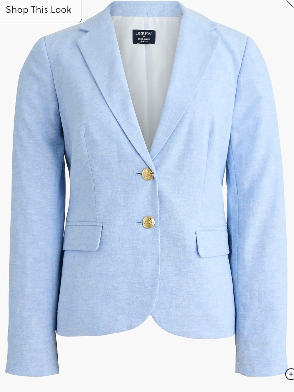 J. Crew Women's Light Blue Linen Blend Blazer